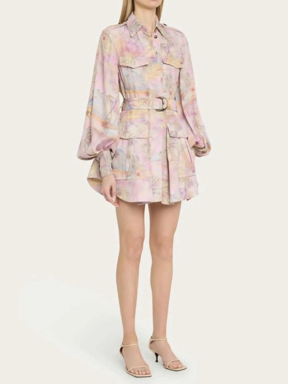 Zimmermann Dawning Cargo Mini Dress Tunic Jacket Sz 1 Fits Size S-M